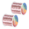 2-Rolls 0.4mm Jewelry Wire, 26 Gauge 328FT Craft Wire Copper Beading Wire by MMETERXITY