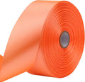 Orange Solid Satin Ribbon 1-1/2 Inch 50 Yards Solid Polyester Fabric Ribbon by Riunbb