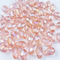 50pcs 10x15mm Teardrop Crystal Glass Beads Vertical Hole Faceted Glass Teardrop by ChooseBeadsChooseHonkoolly