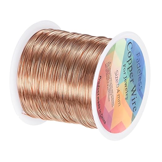 0.4mm Jewelry Wire, 26 Gauge 328FT Craft Wire Copper Beading Wire by MMETERXITY