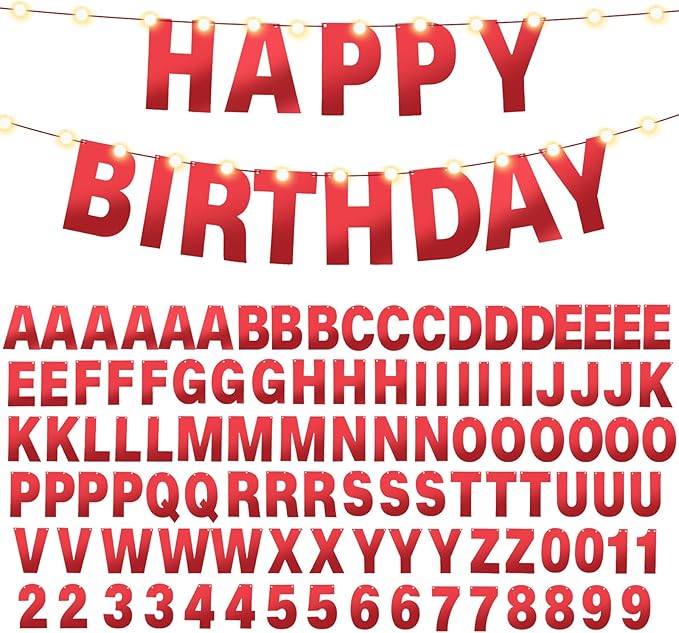 TaoBary 112 Pcs DIY Letter Kit Glitter Customizable Banner Letters Include 107 - Image 8