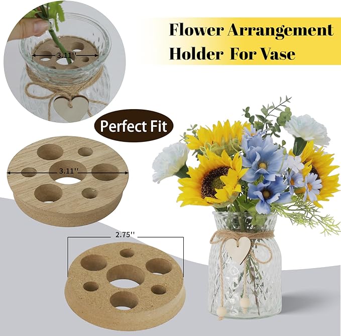 Leftover Faux Flowers in vase, Table centerpieces - Image 3