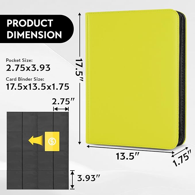 1000+ Pockets Trading Card Binder, Premium 16 Pocket Card Binder, Ringless Side - Image 3