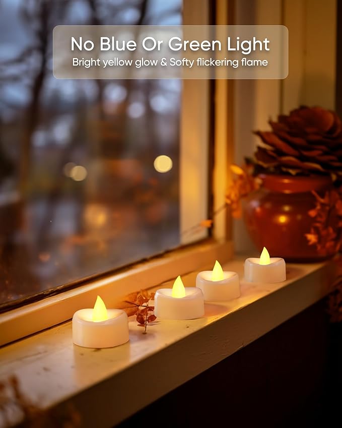 Remote Candles, 400+Hours Remote Control LED Tea Lights Votive Candle - Image 8