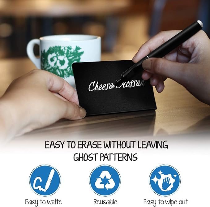 20 Pack Mini Chalkboard Signs for Food – Small 3x4 Tabletop Labels for Buffet - Image 2
