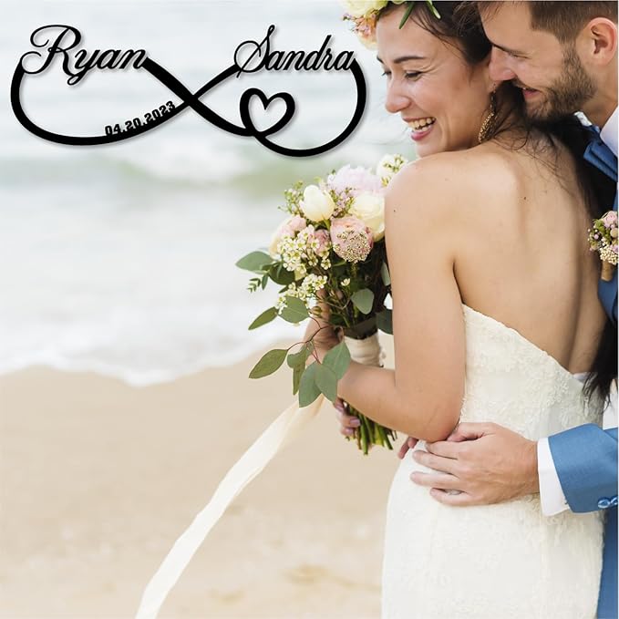 Personalized Custom Infinity Heart Sign, Metal Infinity Sign, Infinity Heart - Image 3