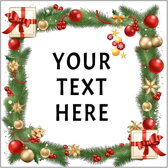 100-1000pcs Custom Stickers Merry Christmas Stickers Personalized Labels by Unknown
