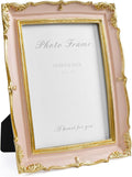 Cuspin Vintage Pink 5x7 Picture Frame, Ornate Textured Hand-Crafted Resin Frame by Cuspin