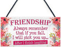 Rustic Wooden Signs Friendship Always Remember That if You Fall, I Will Pick by Eletina