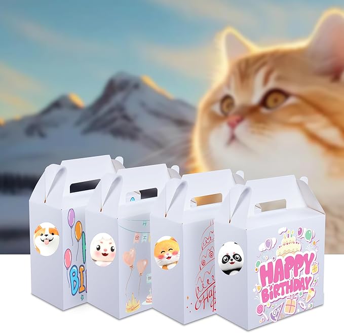 XAGLVV 24pcs White Gable Party Favor Boxes, 7 x 3.5 x 6.6 Inches, Kid Party - Image 8