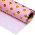 Burymento Pink Holographic Dots Wrapping Paper, Reversible Gold Gift Wrap by BurymentoisaprofessionalwrappingpaperbrandThewrappingpaperismadeofkraftpaperpearlescentmatteglossyglitterbrushedlaserandothermaterialsdouble-sidedprintingbackcuttingandotherdetailsOriginalpatternscarefullymadewrappingpaperbrand