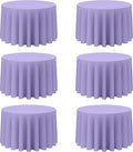 BRILLMAX 6 Pack Lavender Round Tablecloths 108 Inch by BRILLMAX