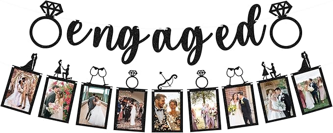 Pre-Strung Engaged Photo Banner by EONNCNT