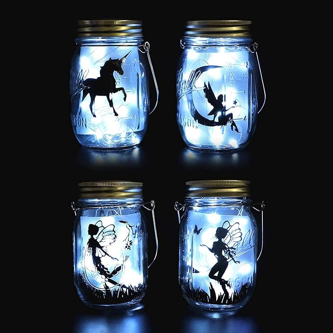 VOOKRY 6 Pack Solar Mason Jar Lights, 30 LED Mason Jar Lids Waterproof Firefly - Image 9