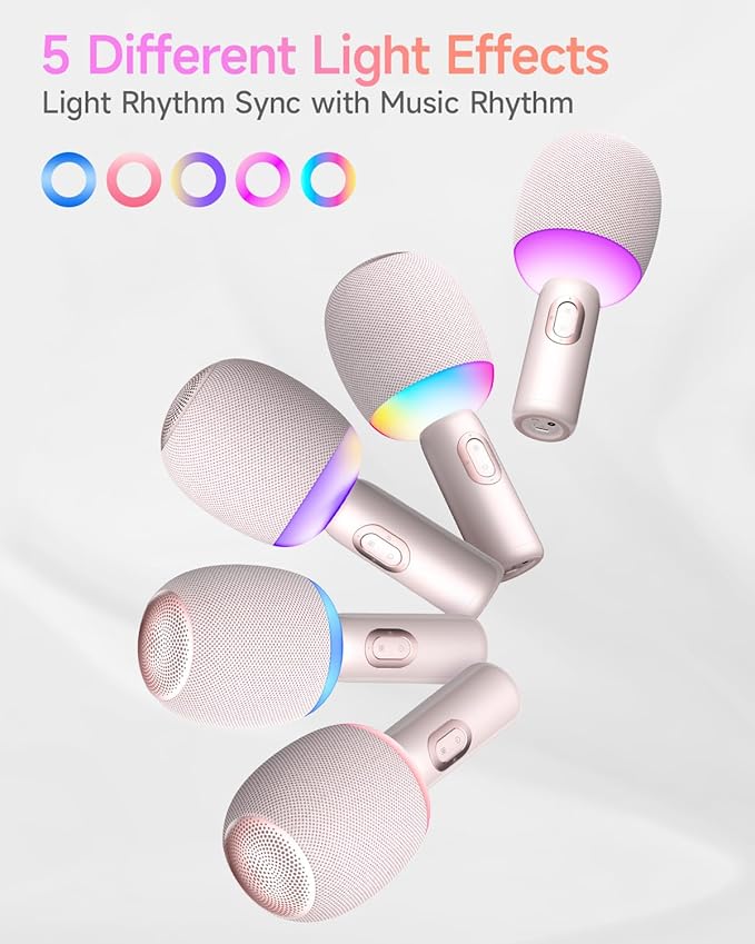 Wireless Bluetooth Karaoke Microphone, 5-in-1 Portable Handheld Mic Speaker - Image 6