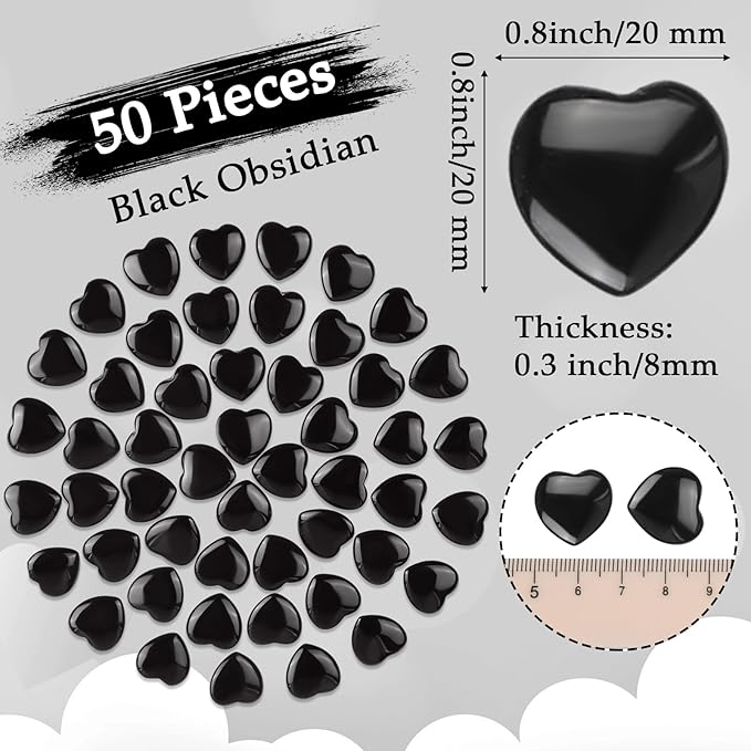 Gerrii 50 Pcs Heart Healing Stone Bulk Quartz Heart Inspirational Stones Gift - Image 2