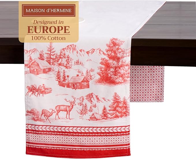 Maison d' Hermine Table Runner 100% Cotton Double Layer Table Runners 72 inches by MaisondHermine
