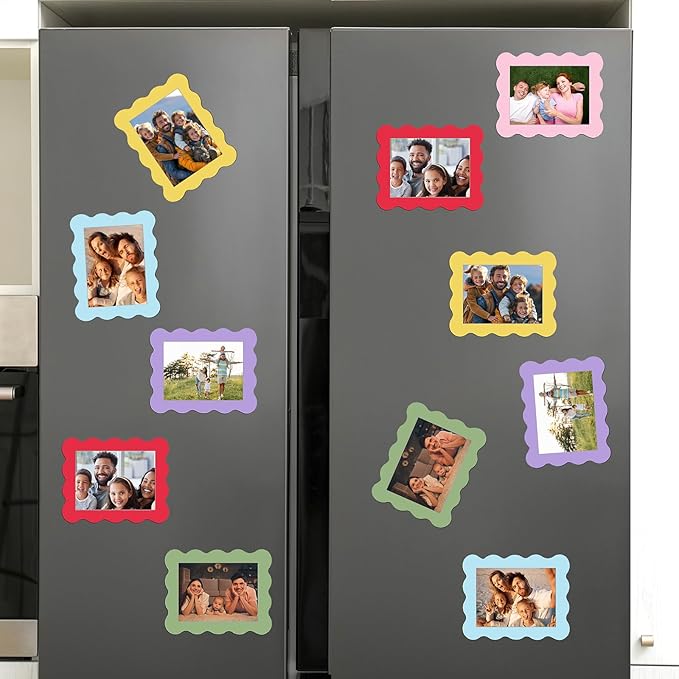 Kingdder 12 Pcs Scalloped Magnetic Picture Frame - Image 6