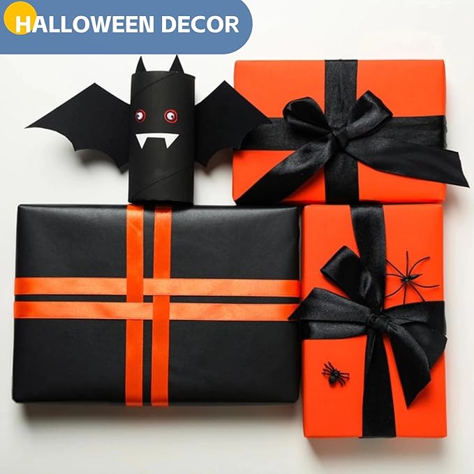 Black Wrapping Paper 15"x390", Wrapping Paper Kraft Paper Roll - Image 6