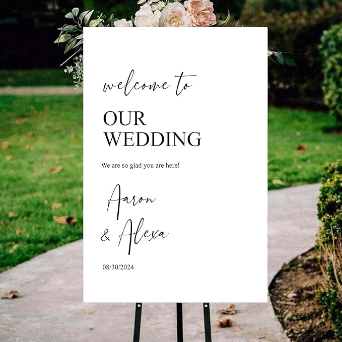 Welcome Sign Wedding, Customized Wedding Welcome Sign, Custom Wedding Welcome - Image 2