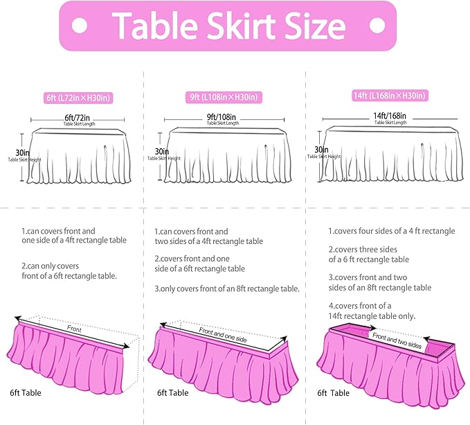 Frozen Theme Party Tulle Table Skirt - Image 5