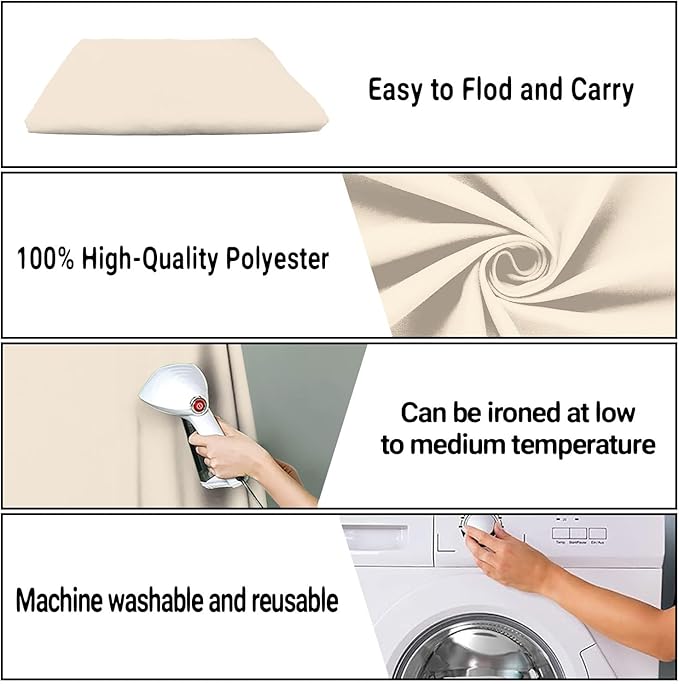 Cream Backdrop for Photoshoot 8x10ft Zoom Meeting Photo Studio Shooting Props - Image 7