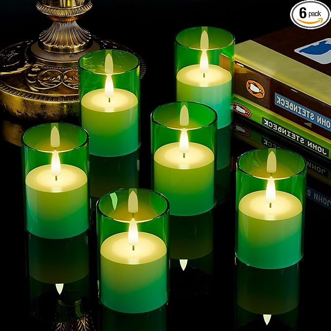 6Pack Flickering Flameless LED Candles by VIODAIM