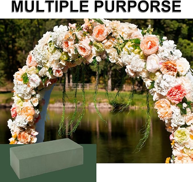 KUKLIPJIM 10 Packs Floral Foam Blocks, Dry and Wet Green Floral Foam - Image 4