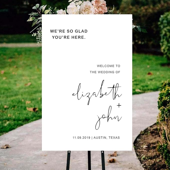 Minimalist Wedding Welcome Sign, Modern Wedding Welcome Sign, Welcome Sign - Image 2