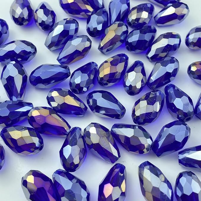 200pcs 4x6mm Teardrop Crystal Glass Beads Vertical Hole Faceted Glass Teardrop by ChooseBeadsChooseHonkoolly