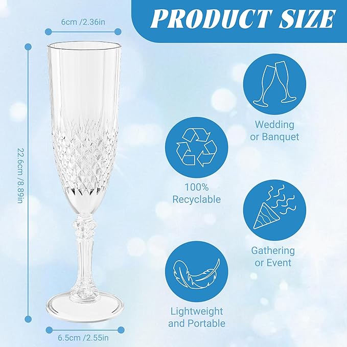 Plastic Champagne Flutes - Image 3