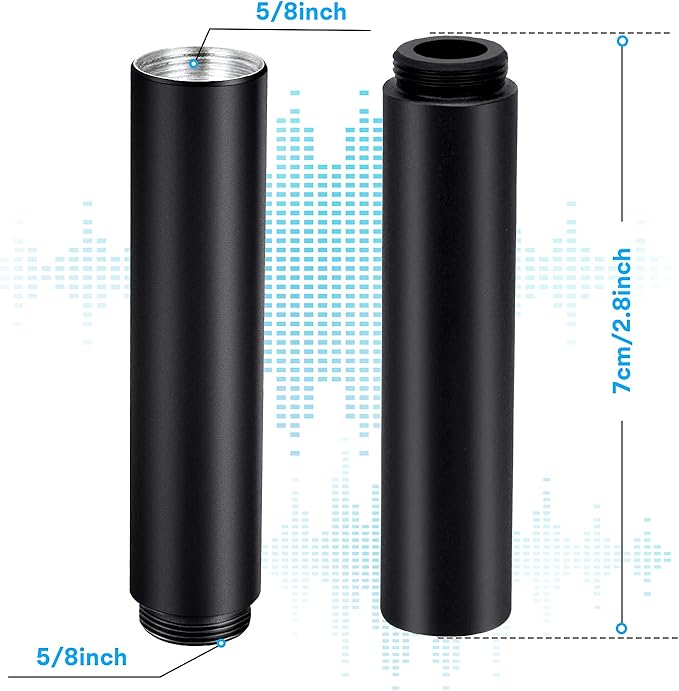 YOUSHARES Mic Stand Extension, 5/8" Female to 5/8" Male Microphone Extension - Image 4