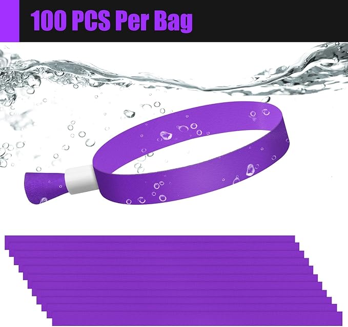 Green-Power America 100 Pcs Cloth Event Wristbands, Event Wristbands, Colored - Image 4