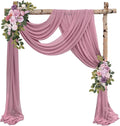 Dusty Rose Wedding Arch Draping Fabric 4 Panels 20Ft Length x 28" Width Arch by Sunnyline