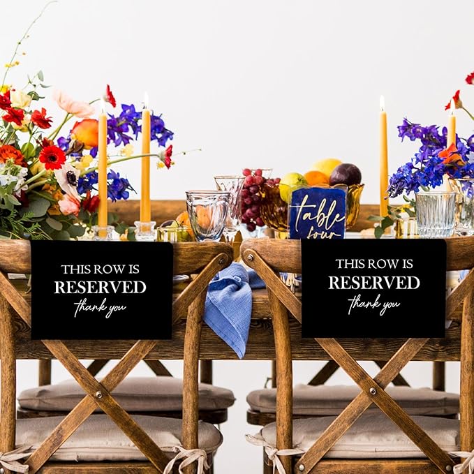 Reserved Seating Chair Signs, This Row Is Reserved Pew Cloths Seating - Image 6