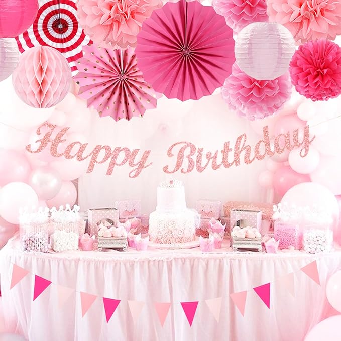 Rose Hot-Pink Party Decorations - Image 5