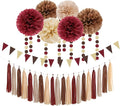 Boho Baby-Shower Burgundy-Brown Champagne Party-Decorations by OURUOLA