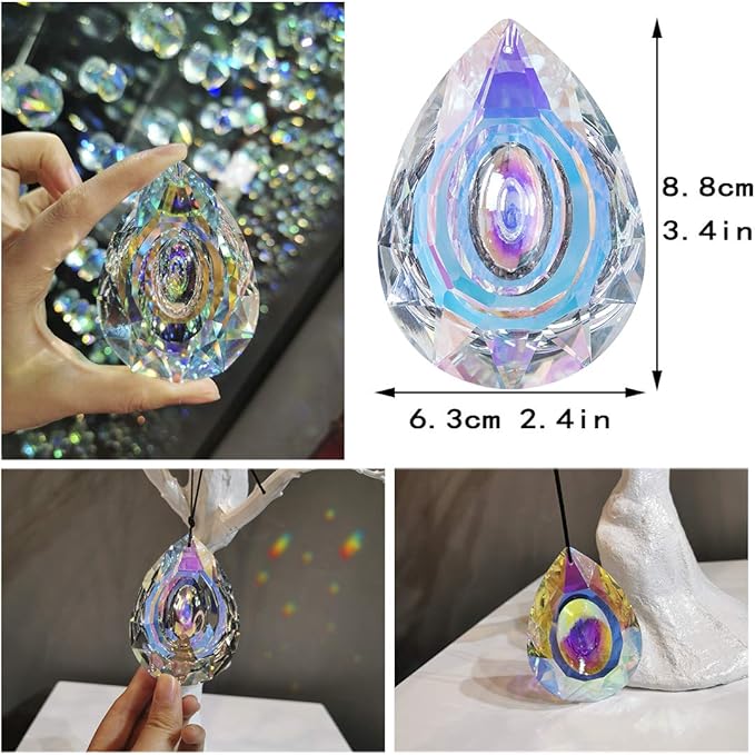 H&D HYALINE & DORA 89mm/3.5in Hanging Chandelier Crystals Prisms - Image 2