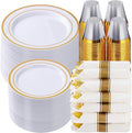Goodluck 700 Piece Gold Plastic Dinnerware Set by GoodLuck