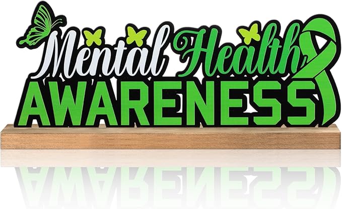 Mental Health Awareness Metal Sign Rustic Table Decor Holiday Tiered Tray Decor by thebeautifuldecoryouwant