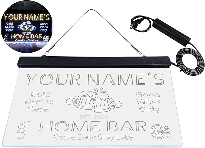 ADVPRO Personalized Your Name Custom Home Bar Beer Established Year Dual Color - Image 9