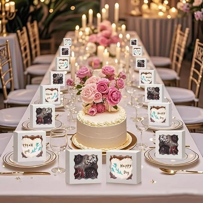 RomanticBaking 3.2" x 3.2" x 1.5" 100PCS Cookies, Chocolate Truffle, Mini - Image 5