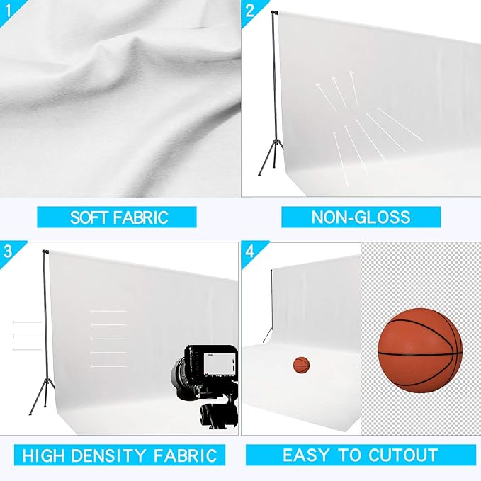 ISSUNTEX 10X10 ft/3X3 Meters Background Photo Backdrop, Photo Studio, - Image 3