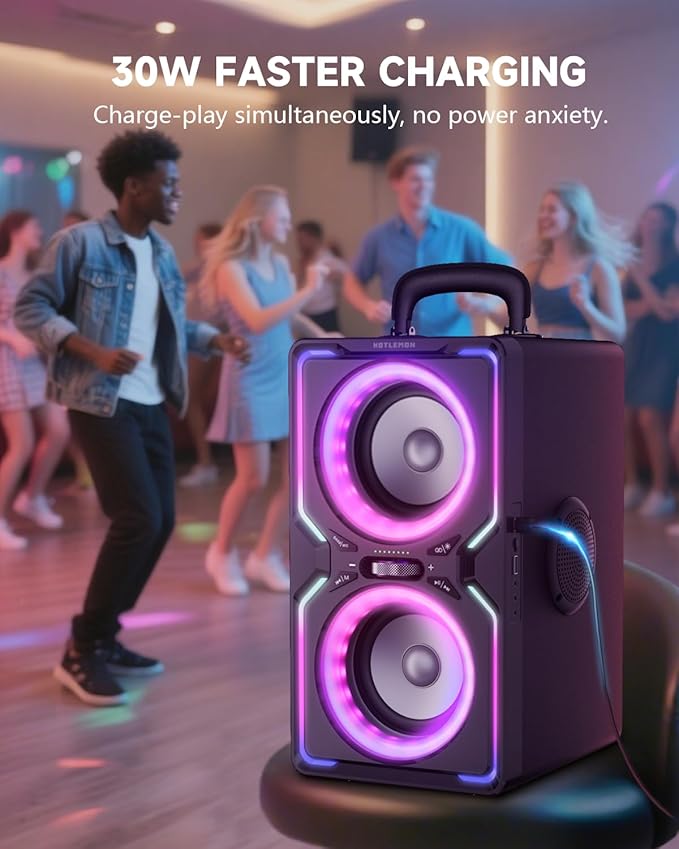 Hotlemon Large Bluetooth Speaker: 240W Peak Powerful Loud Sound - Image 7
