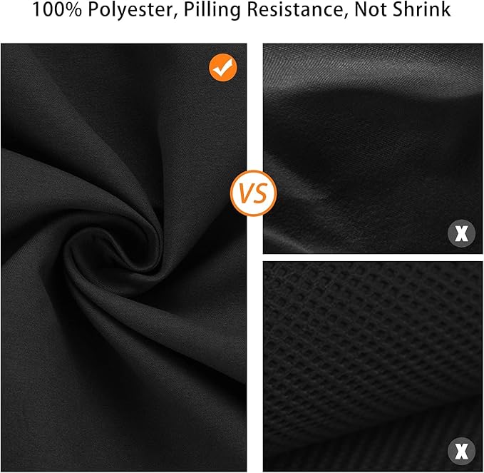 8X10 FT Black Backdrop, 100% Polyester Photography Background Curtain Screen - Image 4