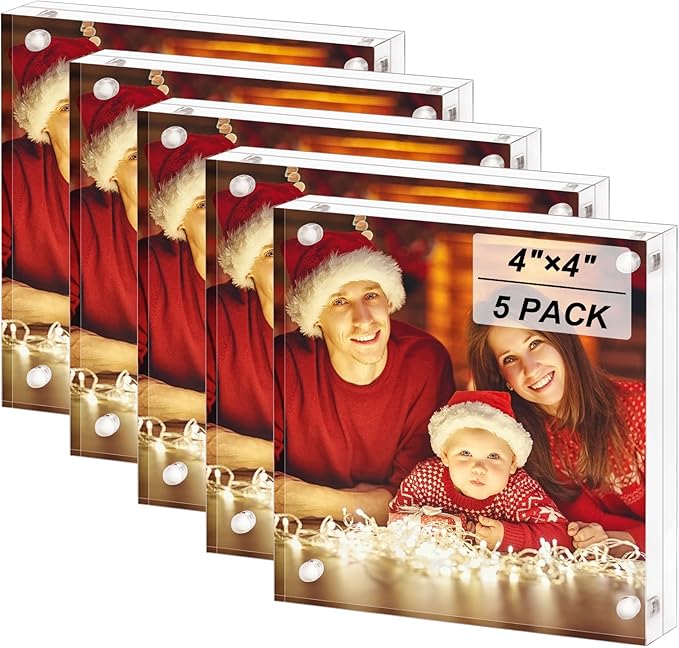Boxalls 4x4 Inches Acrylic Picture Frames by BOXALLS
