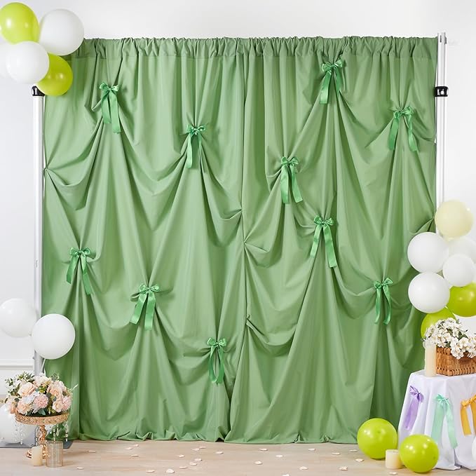 Sage Green Backdrop Curtain - Image 7