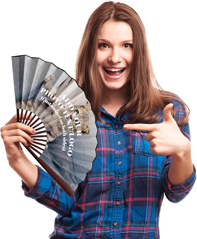 Decorative Folding Fans Personalized Fans Custom Fans Handheld Clack Fans - Image 6