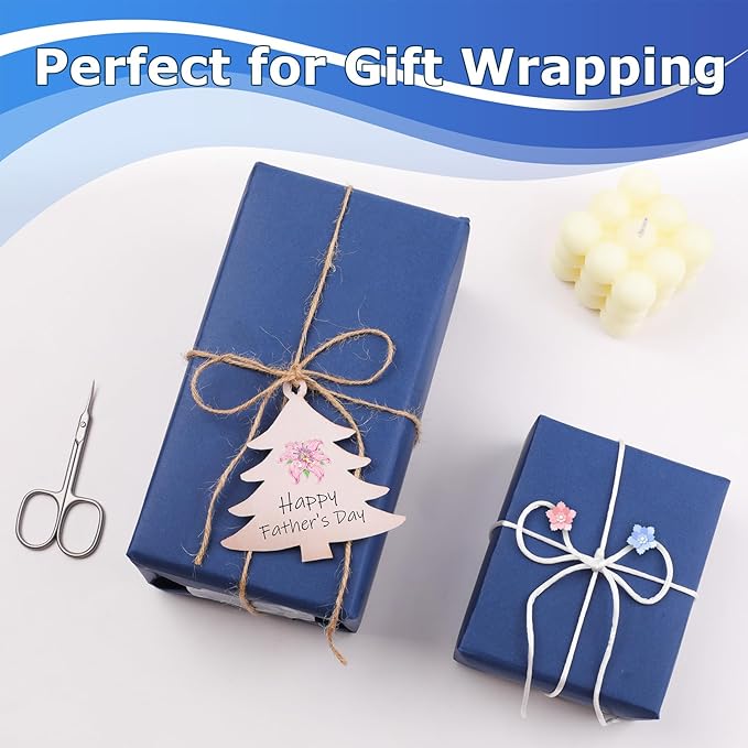 Vanhench Navy Blue Wrapping Paper 17.5"×963", Birthday/Fathers Day Wrapping - Image 3