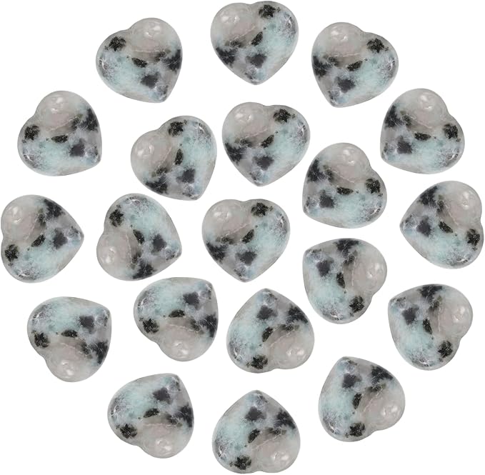 PATIKIL 20 Pcs Natural Heart Shaped Crystal Stone, 0.6 Inch Mini Polished Love by PATIKIL